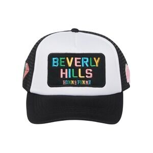 Homme Femme Beverly Hills Trucker Hat Black SnapBack